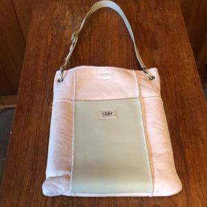 UGG SHEARLING AND Pale Pink SUEDE CROSSBODY
